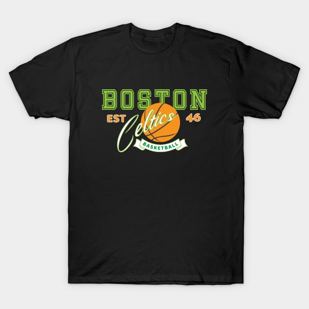 Boston Celtics Basketball T-Shirt by antarte